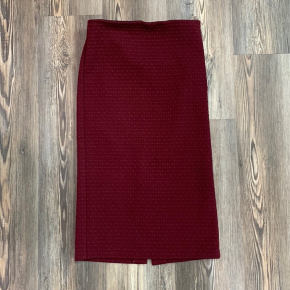Ann Taylor LOFT Textured MIDI Pencil Skirt - Picture 1 of 8